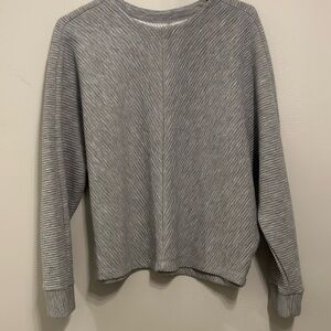 A New Day Gray Textured Pullover Sweatshirt - Size Medium